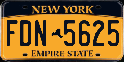 NY license plate FDN5625