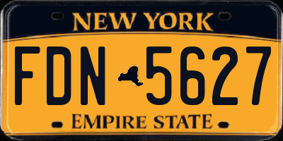 NY license plate FDN5627