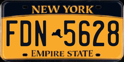 NY license plate FDN5628