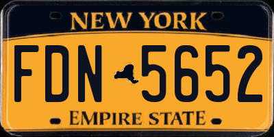 NY license plate FDN5652