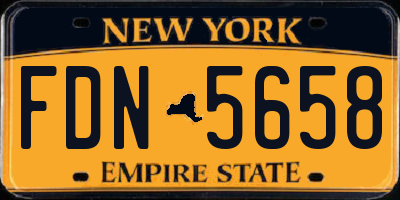 NY license plate FDN5658