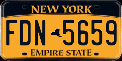 NY license plate FDN5659
