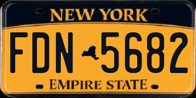 NY license plate FDN5682