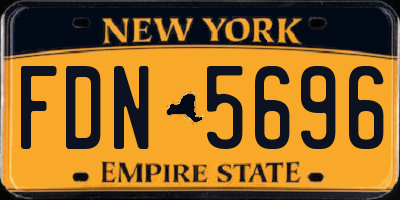 NY license plate FDN5696