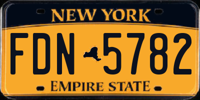 NY license plate FDN5782