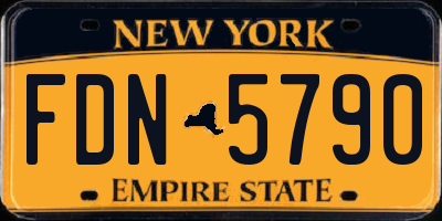 NY license plate FDN5790