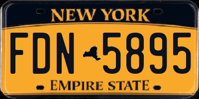 NY license plate FDN5895