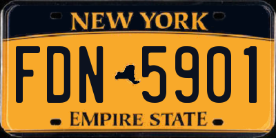 NY license plate FDN5901