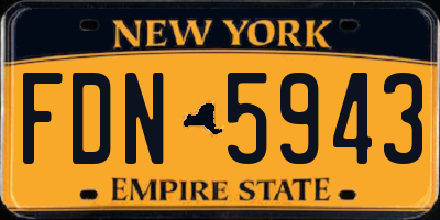 NY license plate FDN5943