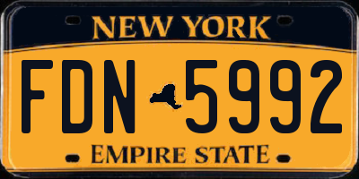 NY license plate FDN5992