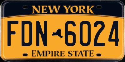 NY license plate FDN6024