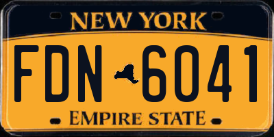 NY license plate FDN6041