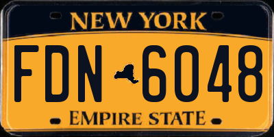 NY license plate FDN6048
