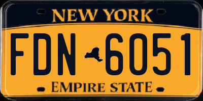 NY license plate FDN6051