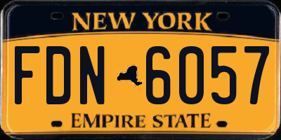NY license plate FDN6057