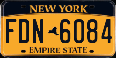 NY license plate FDN6084