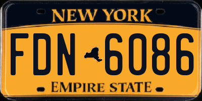 NY license plate FDN6086