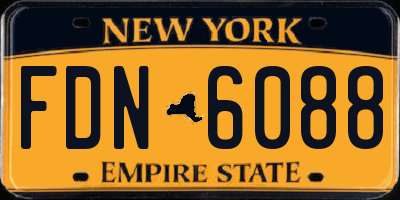 NY license plate FDN6088