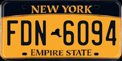 NY license plate FDN6094