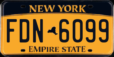 NY license plate FDN6099