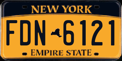 NY license plate FDN6121