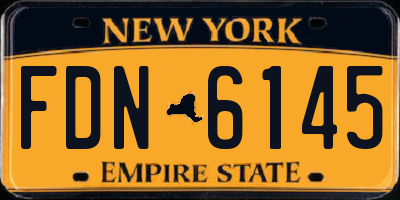 NY license plate FDN6145