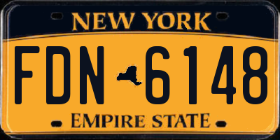 NY license plate FDN6148