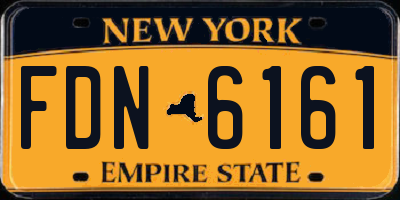 NY license plate FDN6161