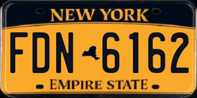 NY license plate FDN6162