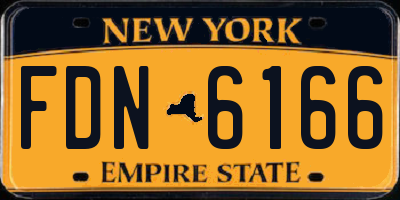 NY license plate FDN6166