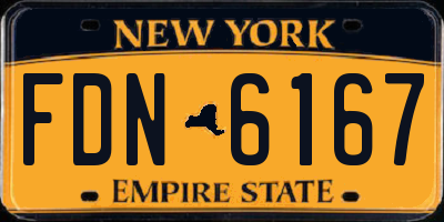 NY license plate FDN6167