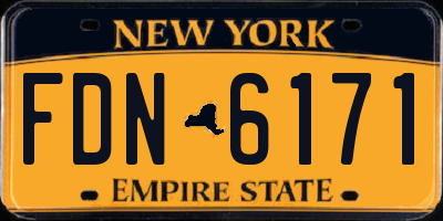 NY license plate FDN6171