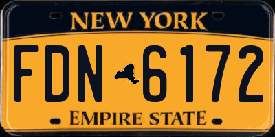 NY license plate FDN6172