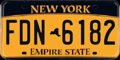 NY license plate FDN6182