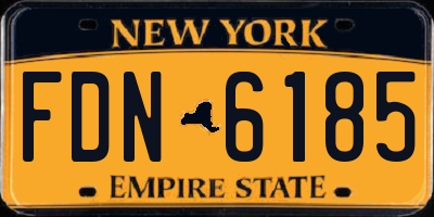 NY license plate FDN6185