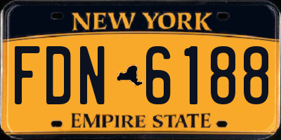 NY license plate FDN6188