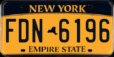 NY license plate FDN6196