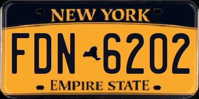 NY license plate FDN6202