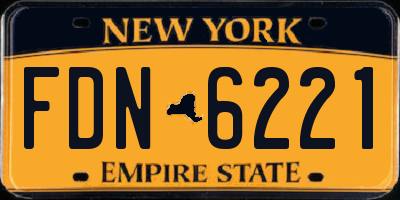 NY license plate FDN6221