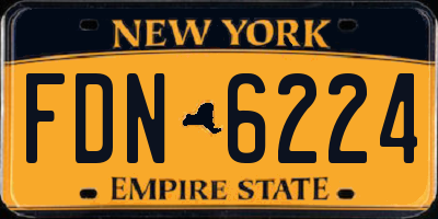 NY license plate FDN6224