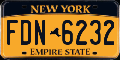 NY license plate FDN6232