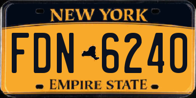 NY license plate FDN6240