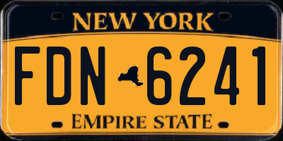 NY license plate FDN6241
