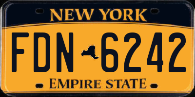 NY license plate FDN6242