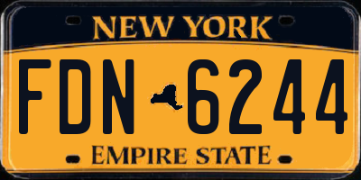 NY license plate FDN6244