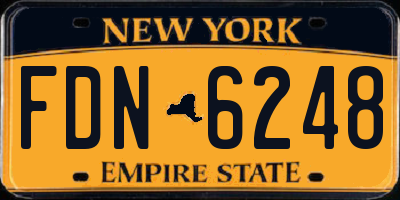 NY license plate FDN6248