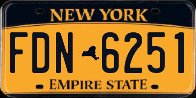 NY license plate FDN6251