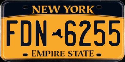 NY license plate FDN6255