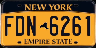 NY license plate FDN6261