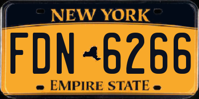 NY license plate FDN6266